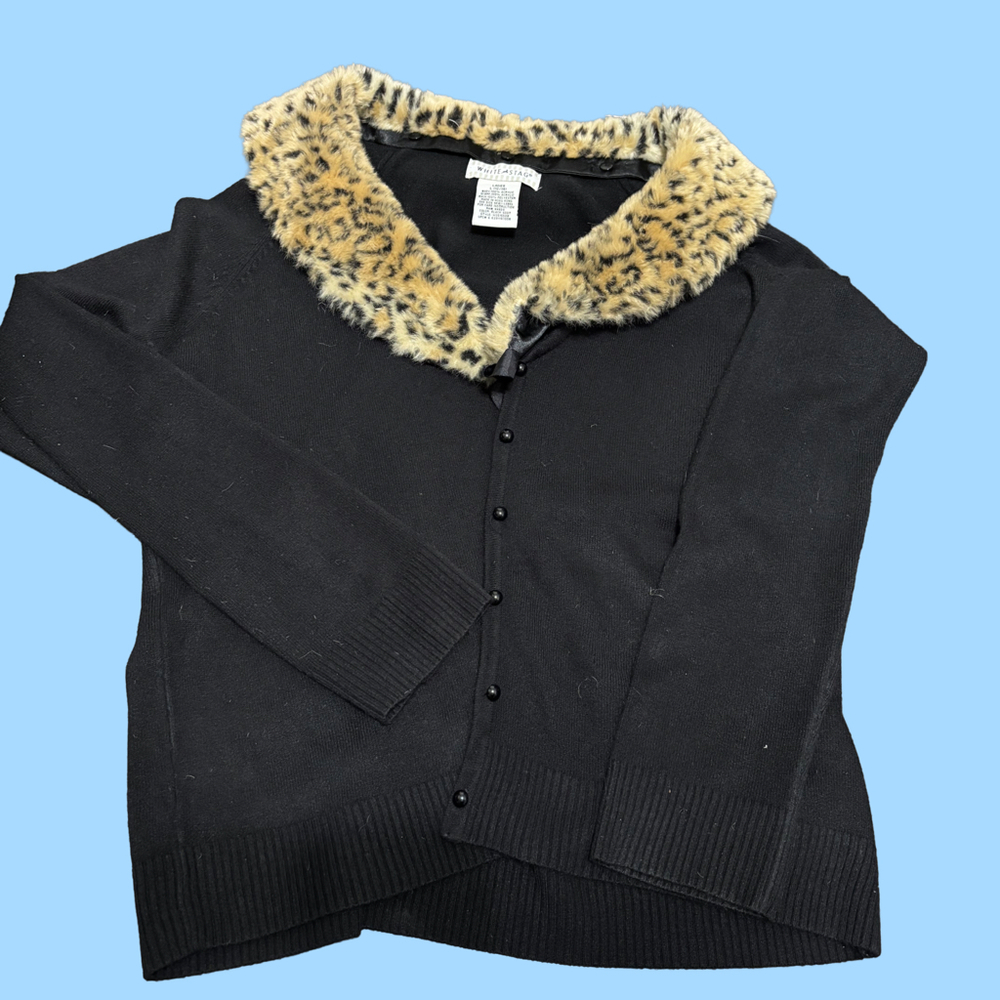 Vintage womans leopard print shirt